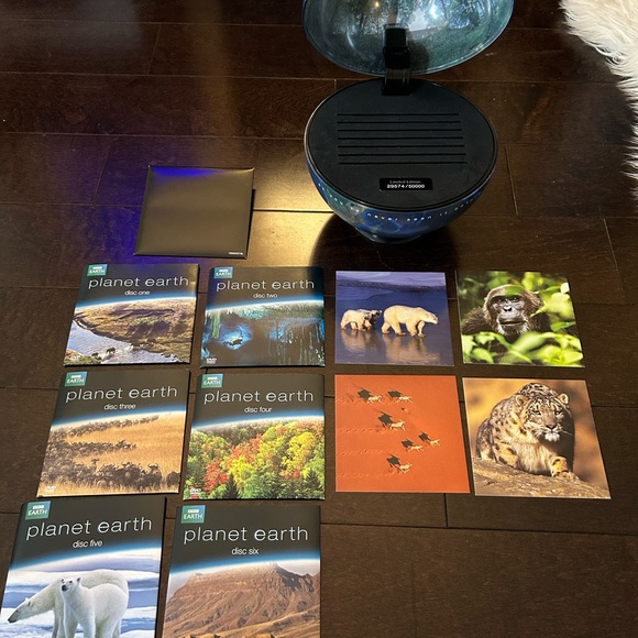 BBC Planet Earth Globe w/6 DVDs & Cards Limited 29574/50000 - Picture 10 of 11